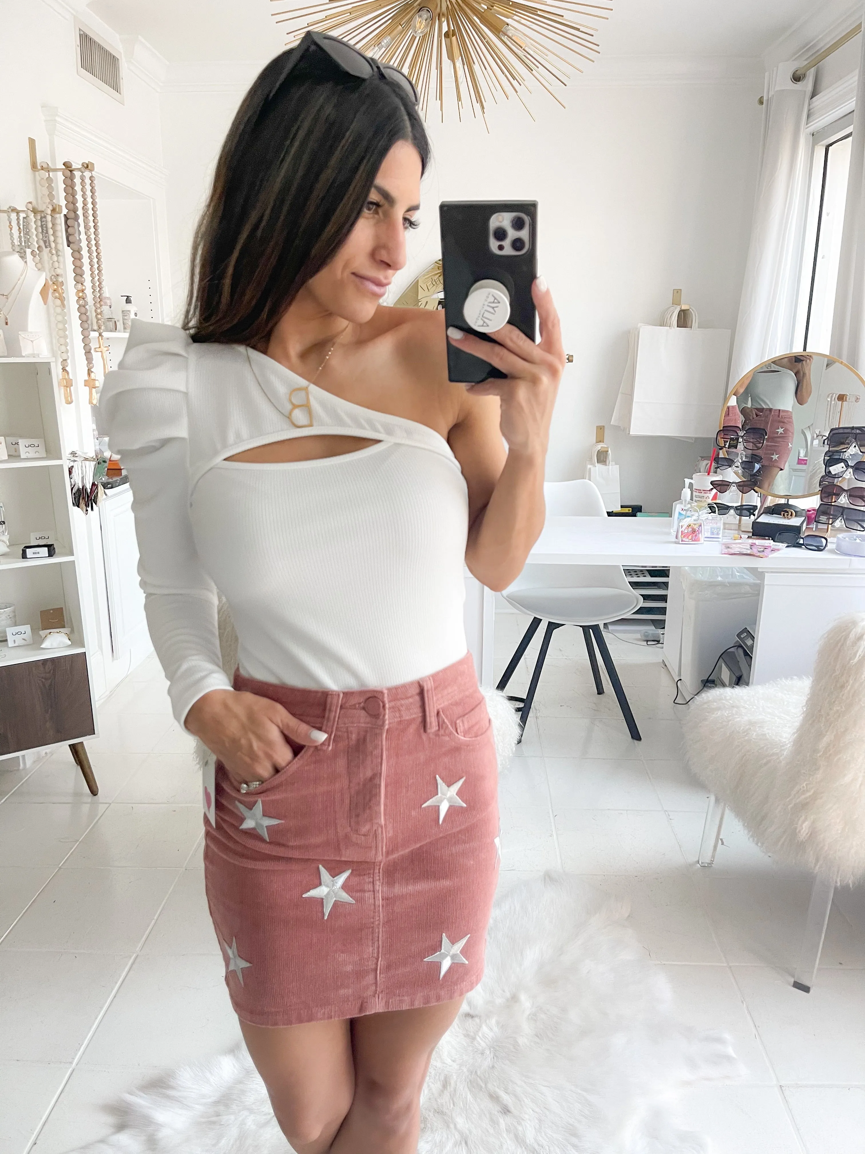 Blair White Puff Sleeve Bodysuit // LAST ONE