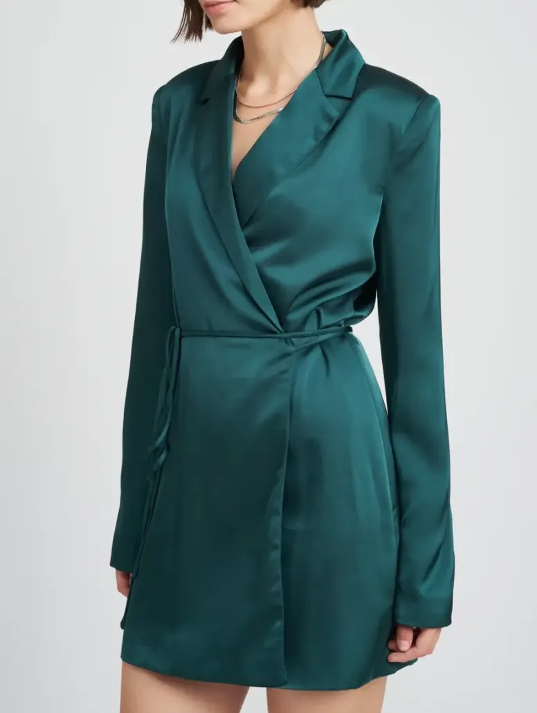 Blazer Satin Mini Dress