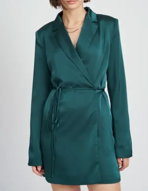 Blazer Satin Mini Dress
