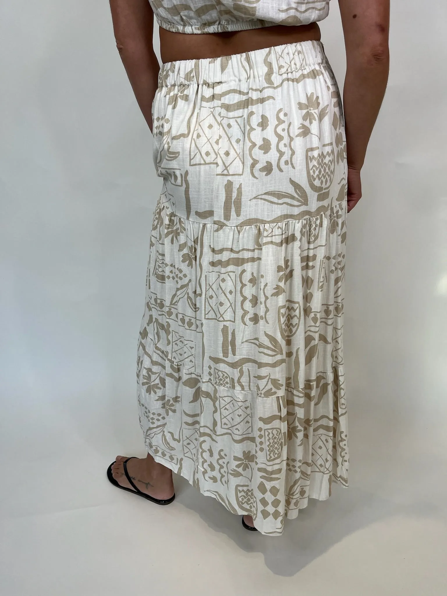 Blu Pepper Tropical Tiered Skirt