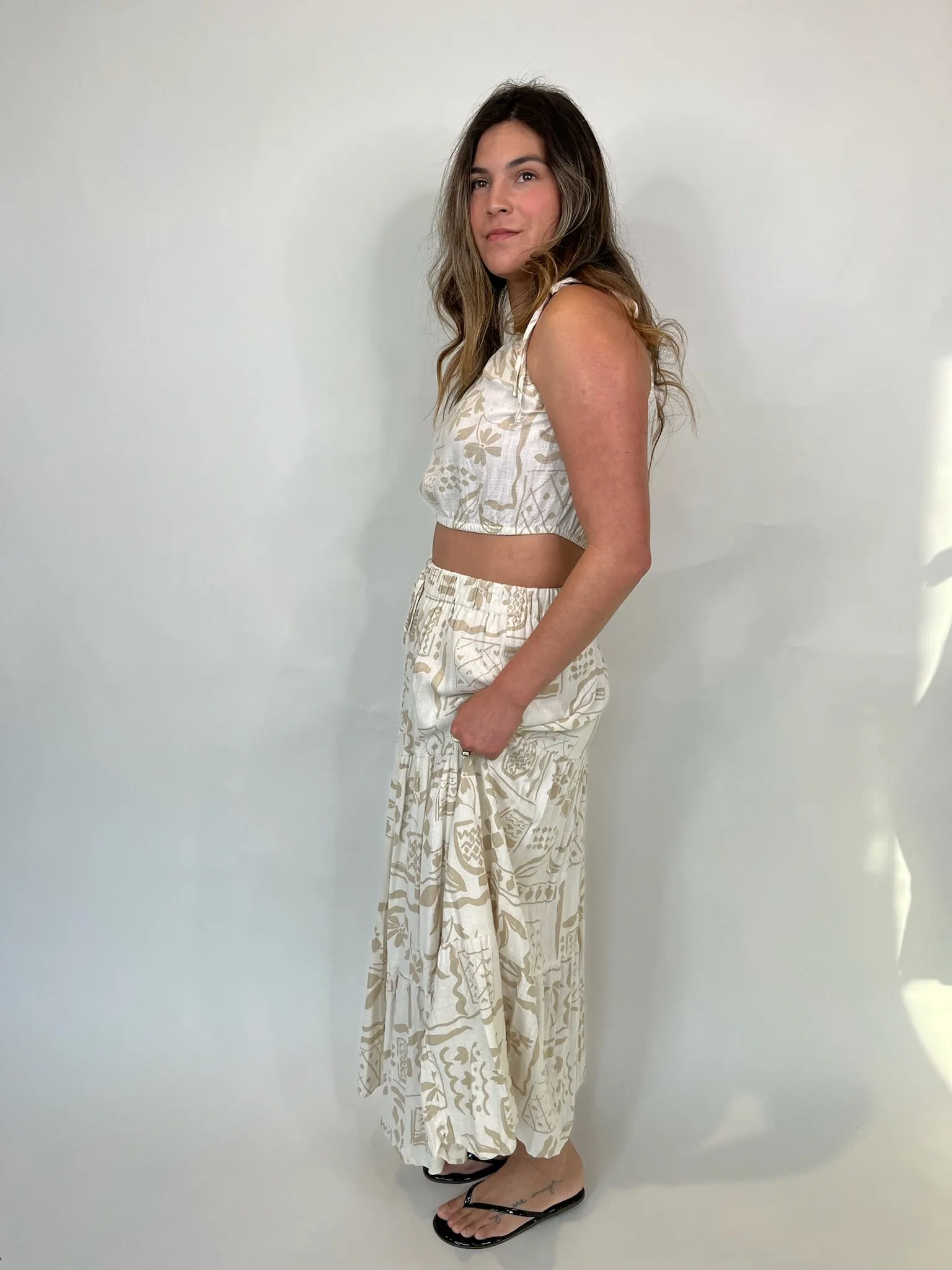 Blu Pepper Tropical Tiered Skirt