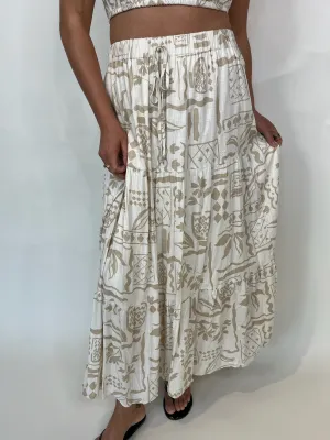 Blu Pepper Tropical Tiered Skirt