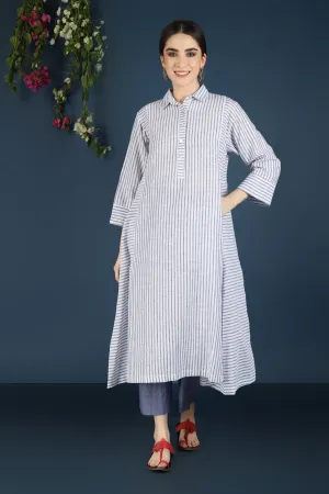 BLUE STRIPED KURTA CO-ORD SET