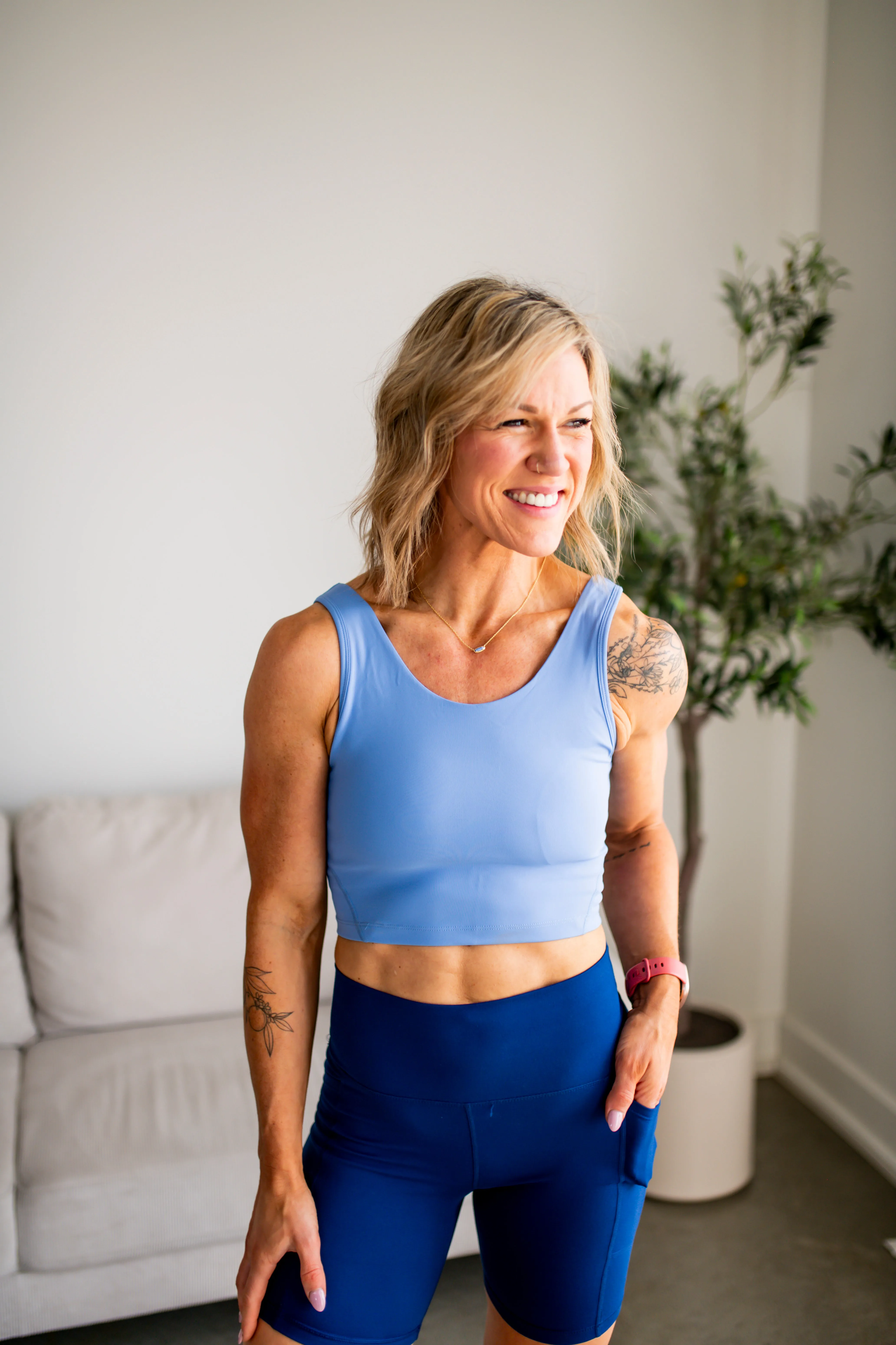 Blue Venice Cloud Sculpt Biker Shorts
