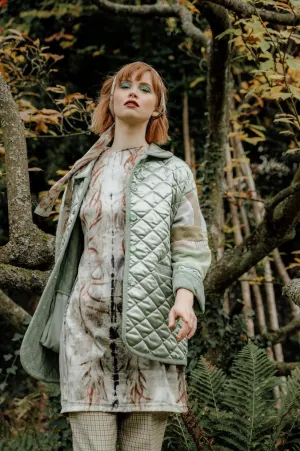 Botanical Print Dupioni Silk Twizzle Dress - Heartfull Harvest