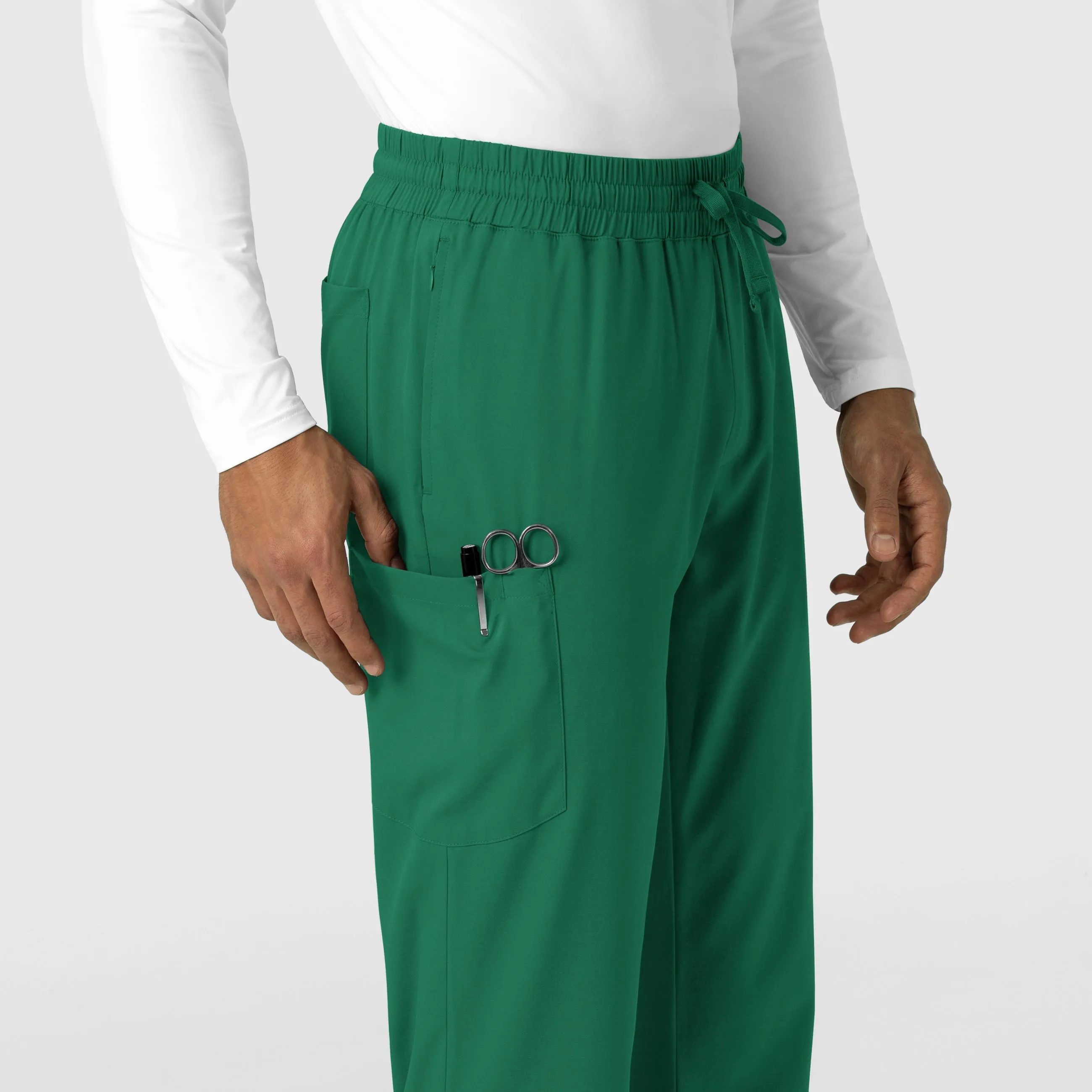 Boundless 5351 Men's Straight Leg Scrub Pants Hunter