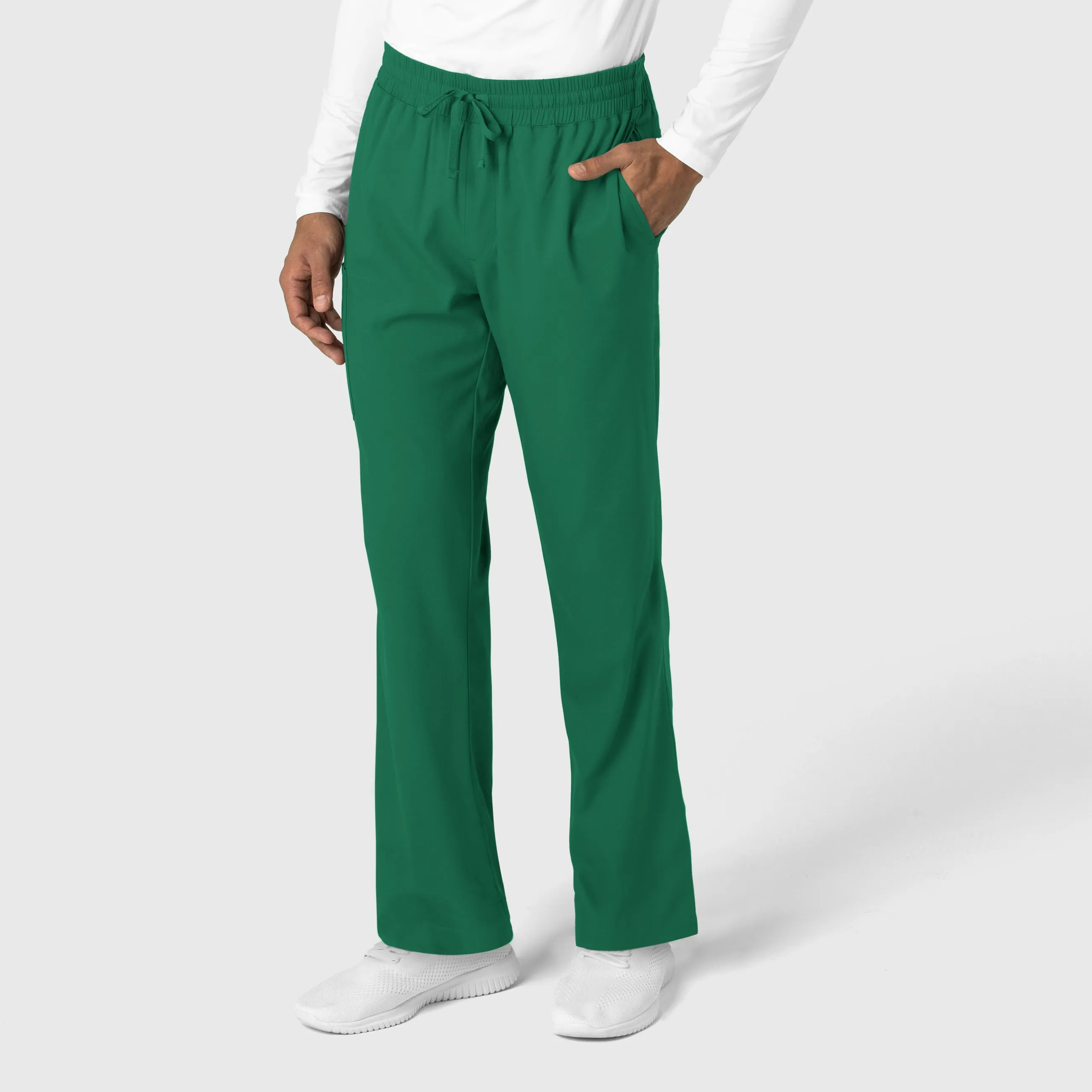Boundless 5351 Men's Straight Leg Scrub Pants Hunter