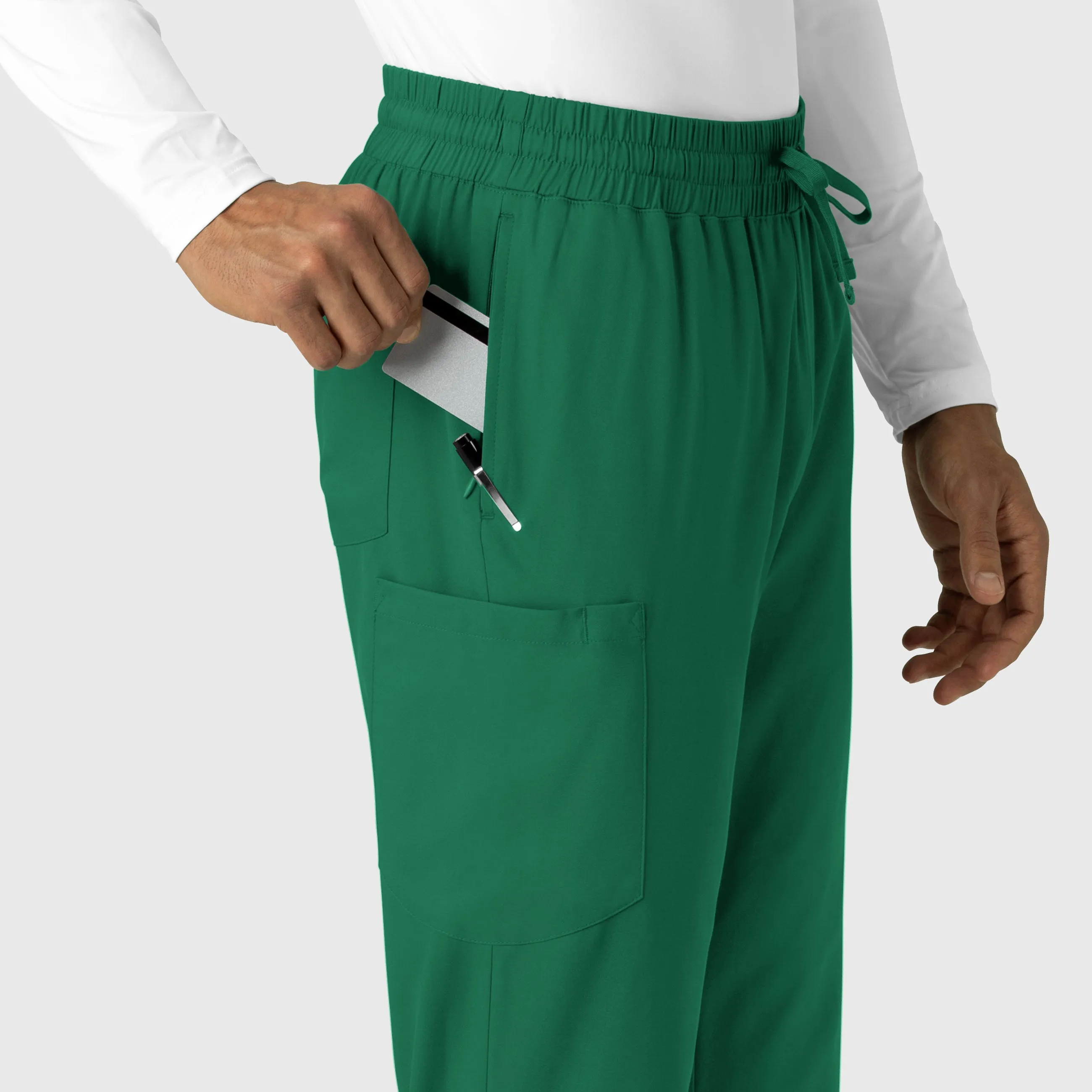 Boundless 5351 Men's Straight Leg Scrub Pants Hunter