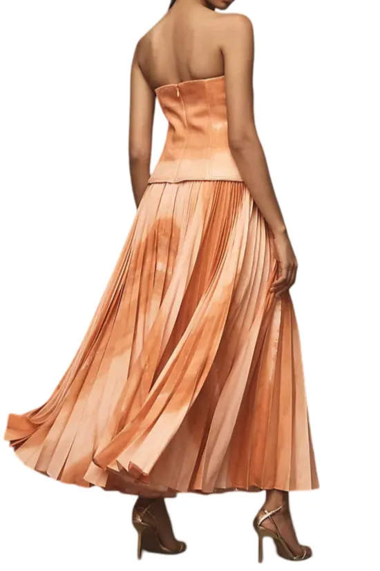 Brayswick Midi Dress Melon WaterColor