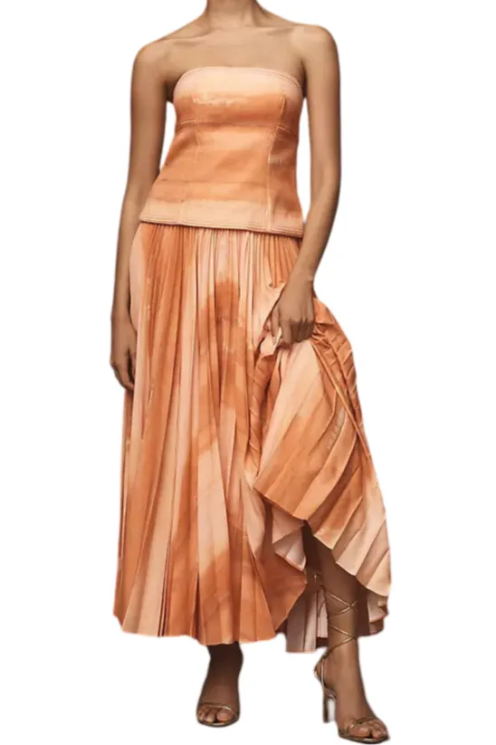 Brayswick Midi Dress Melon WaterColor