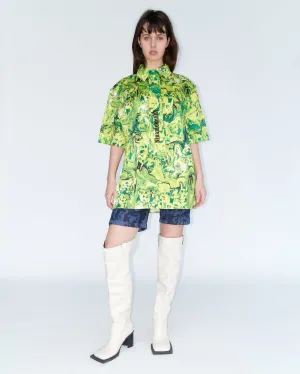 Broke Short Sleeve in Green orgy print
