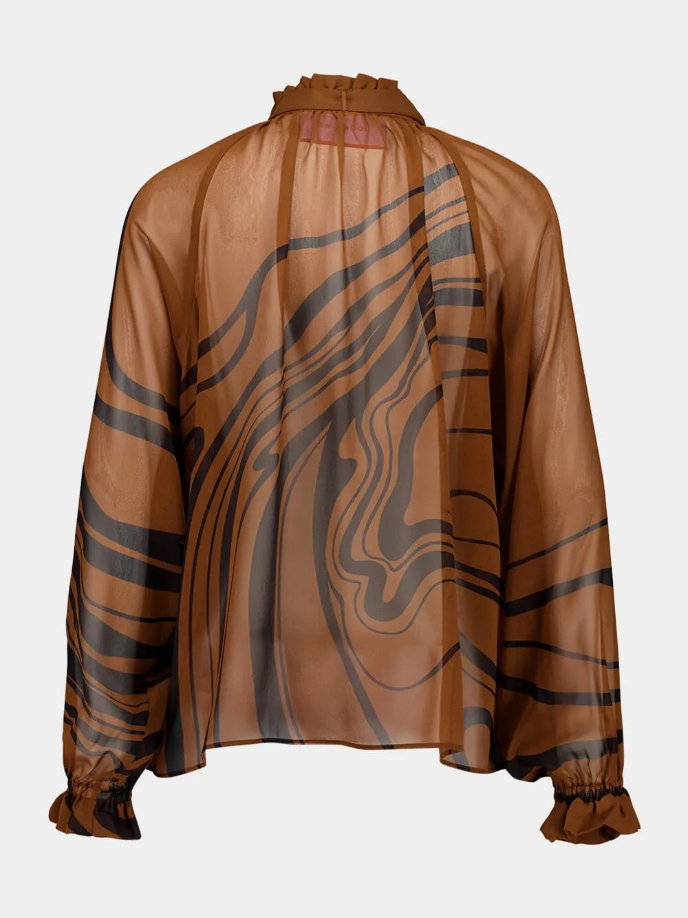 Brown Cerere Blouse Big Blooms
