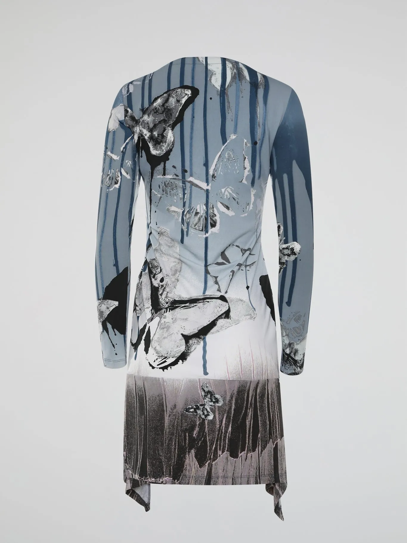 Butterfly Print Wrap Dress