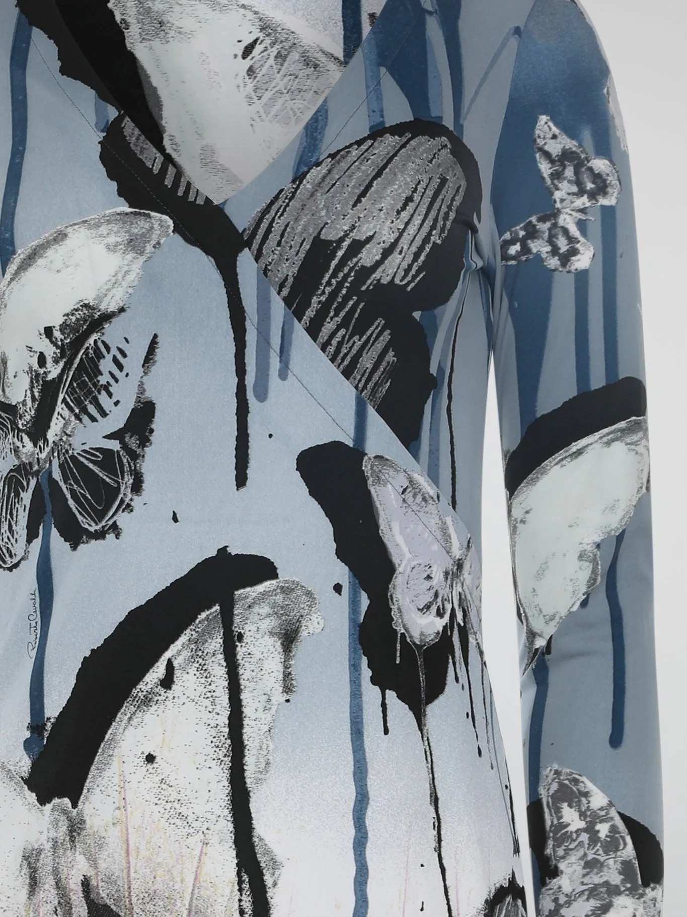 Butterfly Print Wrap Dress