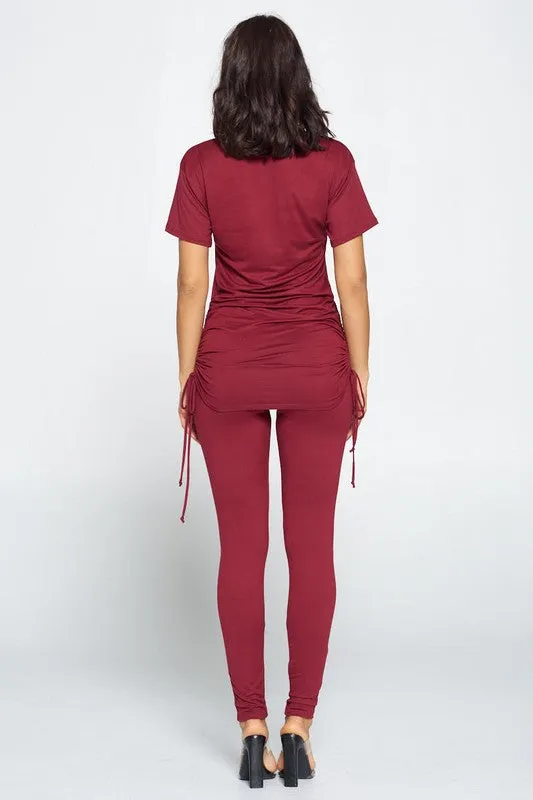 Cabernet - Wine Colored 2 Piece Pants Set