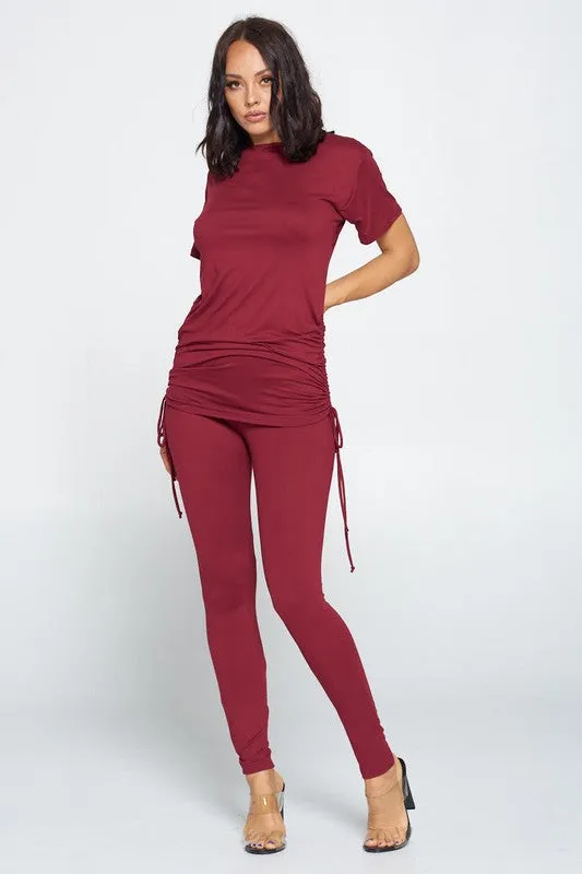 Cabernet - Wine Colored 2 Piece Pants Set