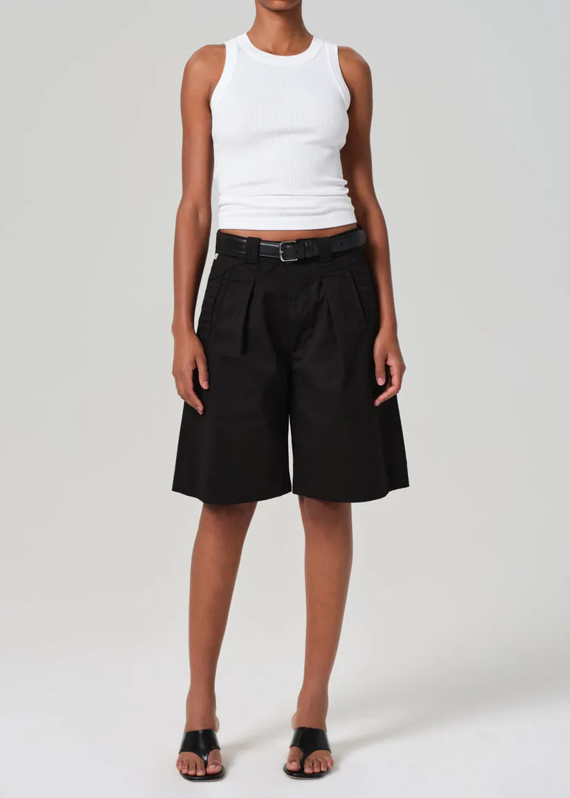 Cara Pleated Short in Black