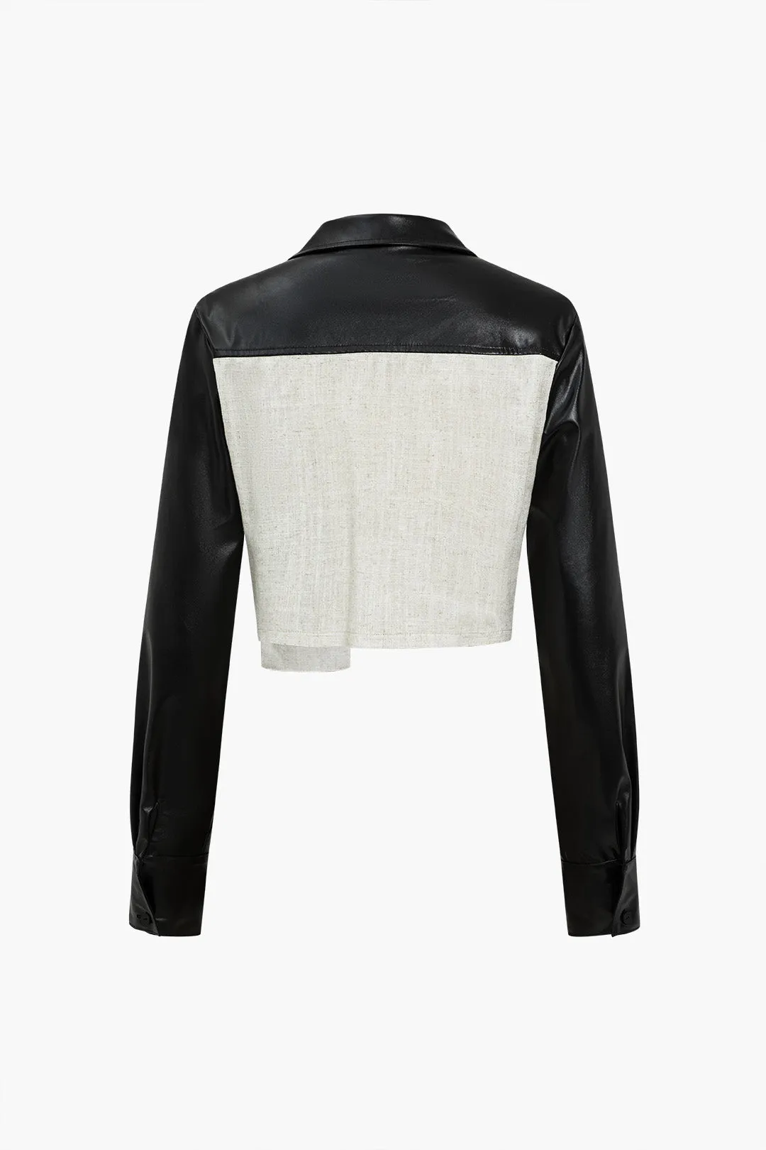 Cassie - Elegant Solid Patchwork Pocket Woman's Long Sleeve Shirt