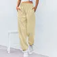 Casual women's sports pants with wide legs and drawstring