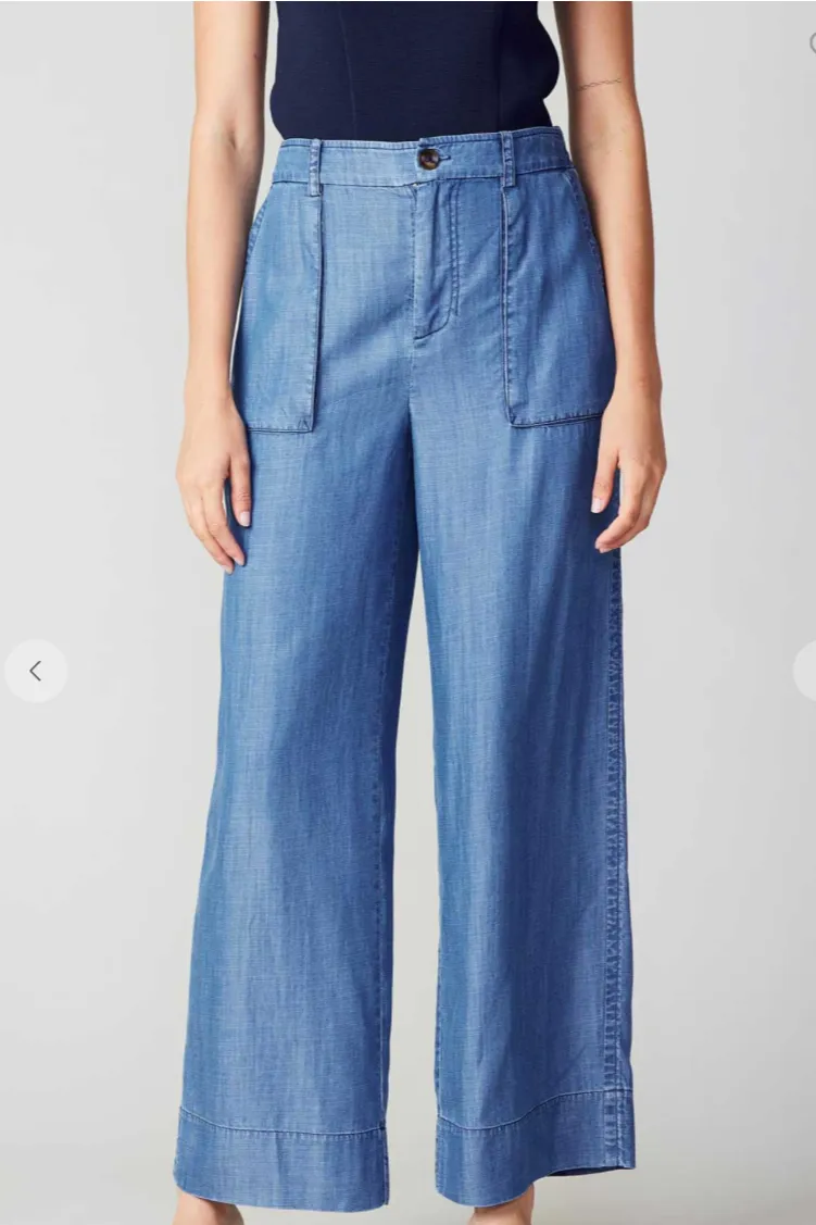 Chambray Cargo Pants
