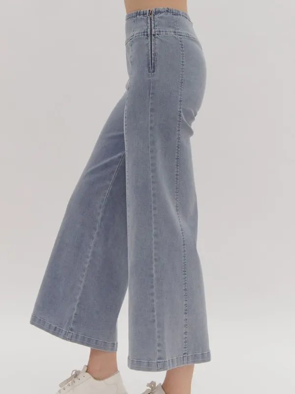 Chambray Flare Pant