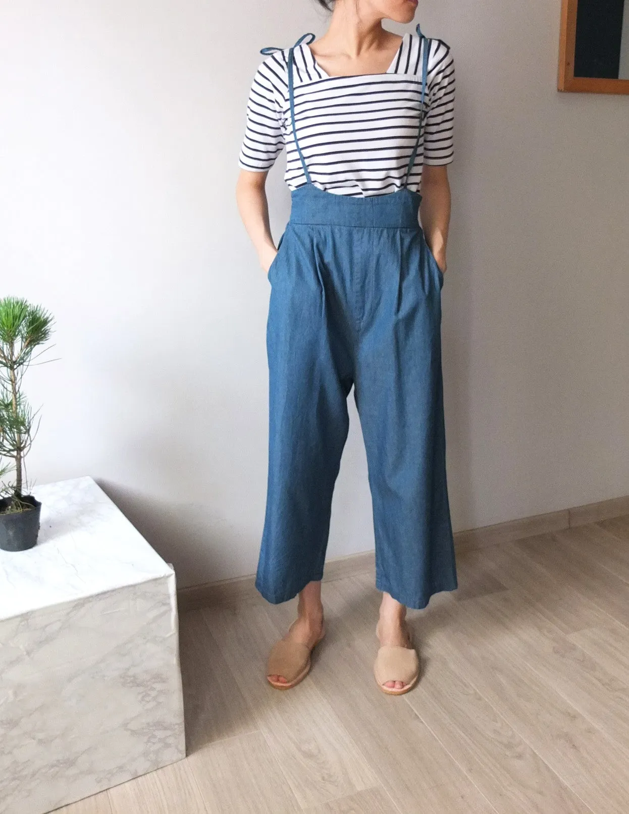 chambray jumpsuit