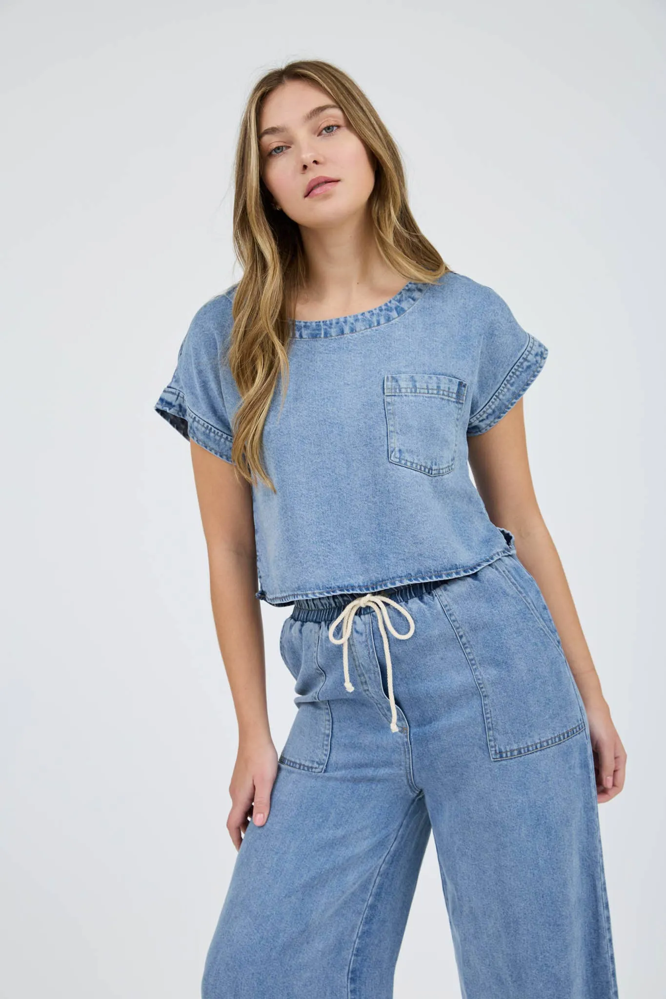 CHAMBRAY PANTS
