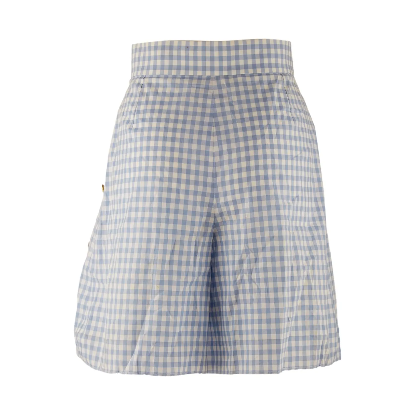 Chanel Blue Plaid Shorts
