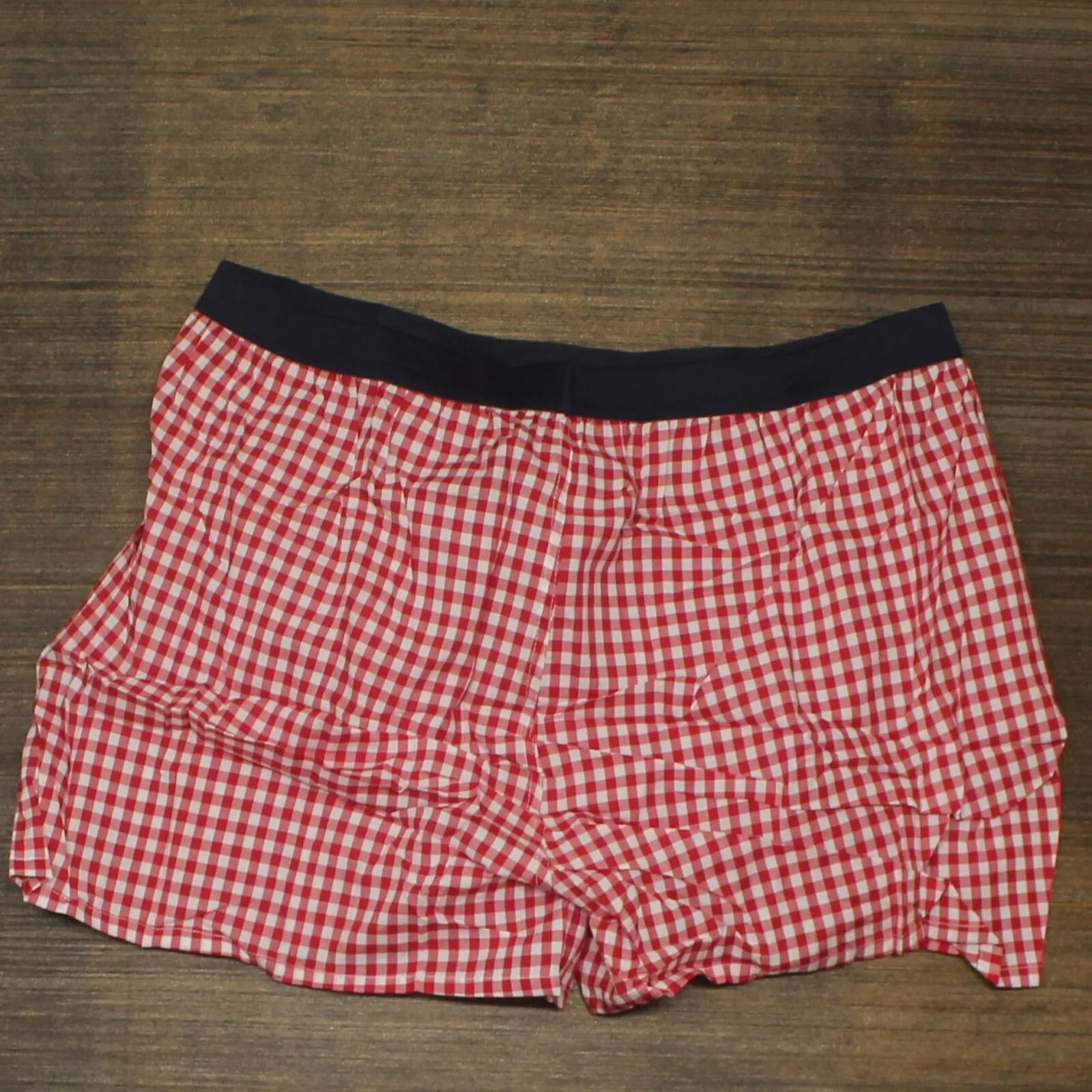 Club Room Men's Holiday Printed Cotton Boxers Red Check XL