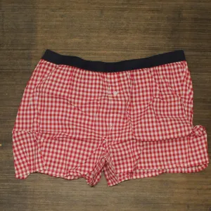 Club Room Men's Holiday Printed Cotton Boxers Red Check XL