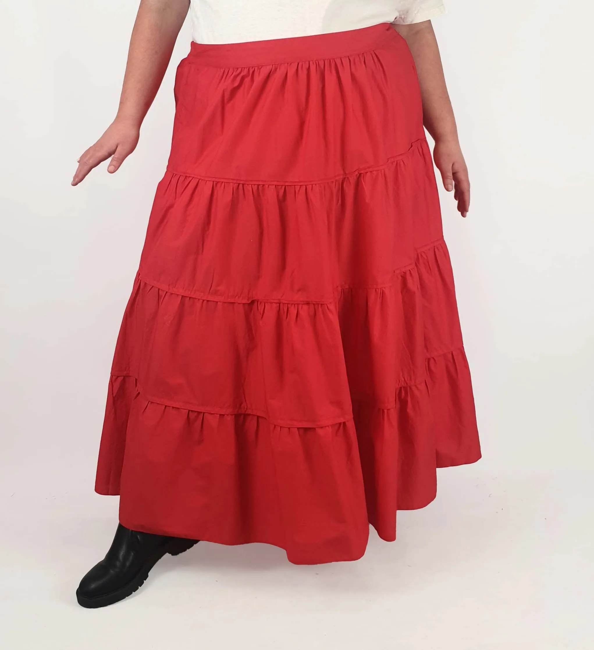 Commonry pink tiered maxi skirt size 22
