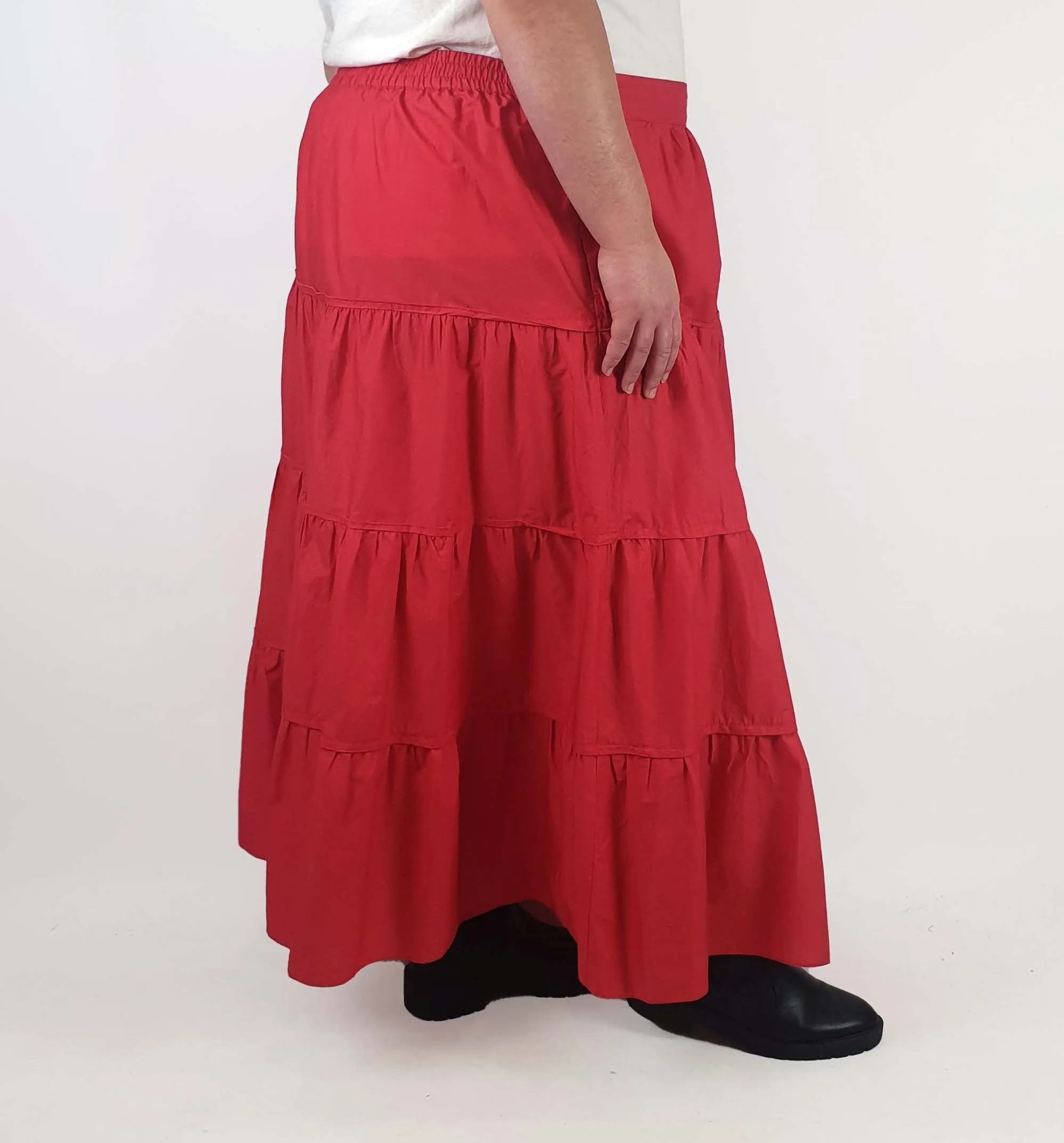 Commonry pink tiered maxi skirt size 22