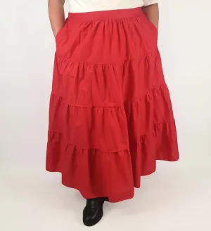 Commonry pink tiered maxi skirt size 22