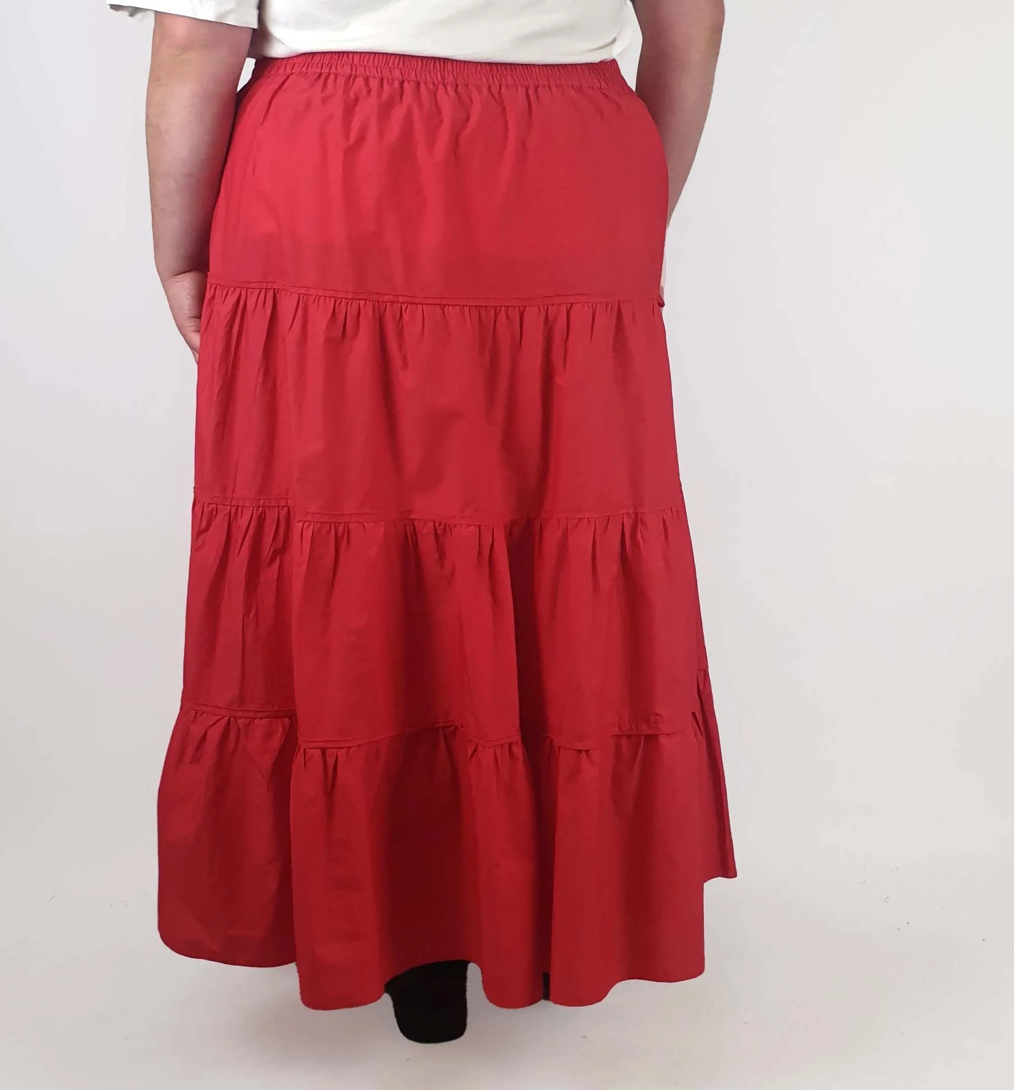 Commonry pink tiered maxi skirt size 22