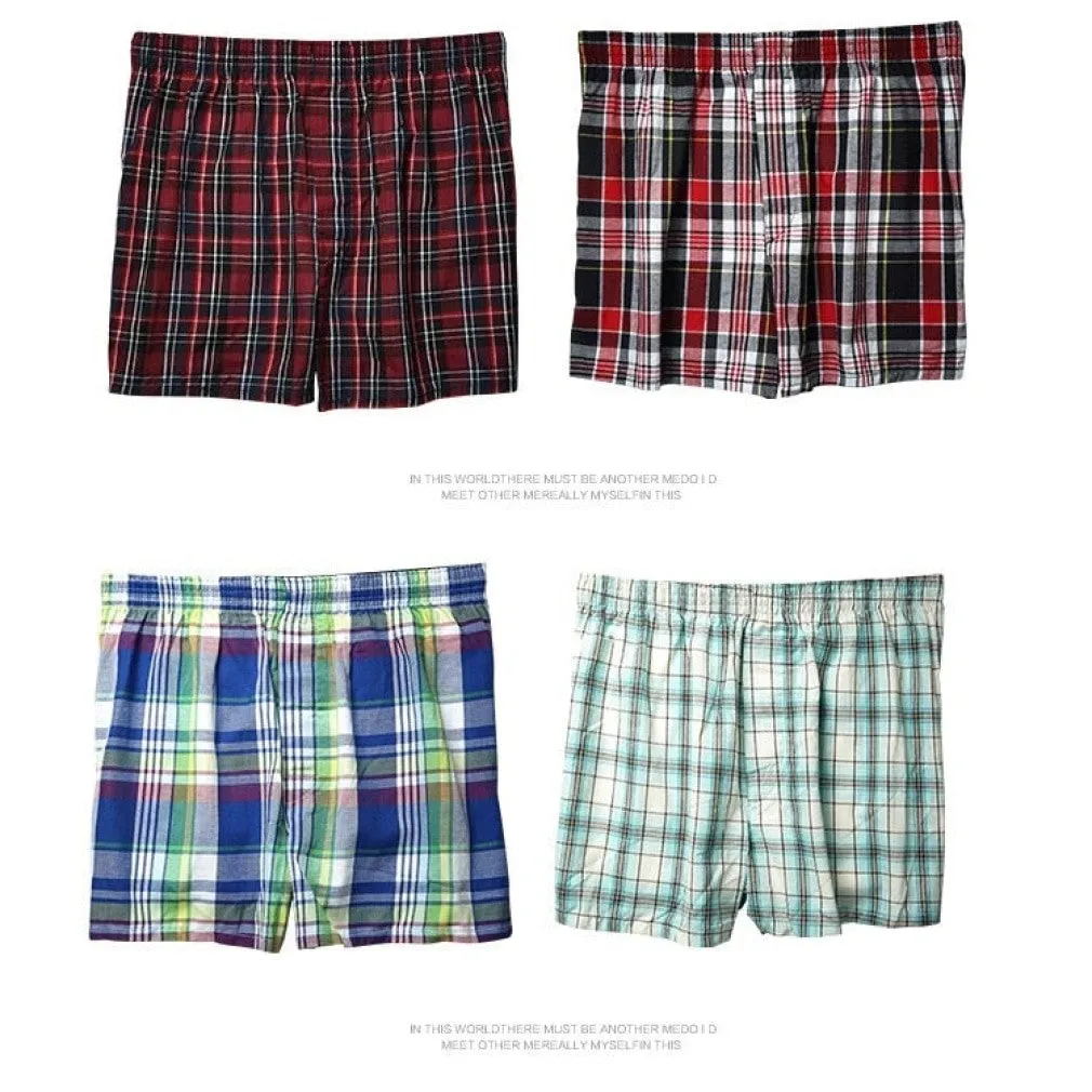 ContiNent 33 5 pcs Mens Underwear Boxers Shorts Casual Cotton Sleep Underpants Quality Plaid Loose Comfortable Homewear Striped Arrow Panties