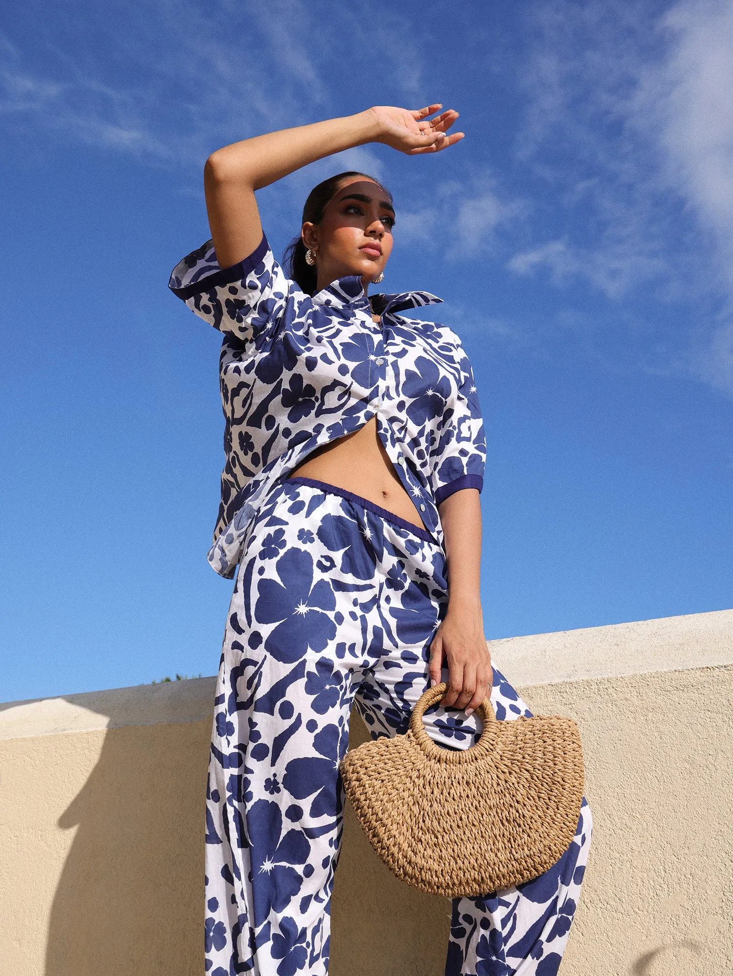 Contrast Waist Band Detail Pant