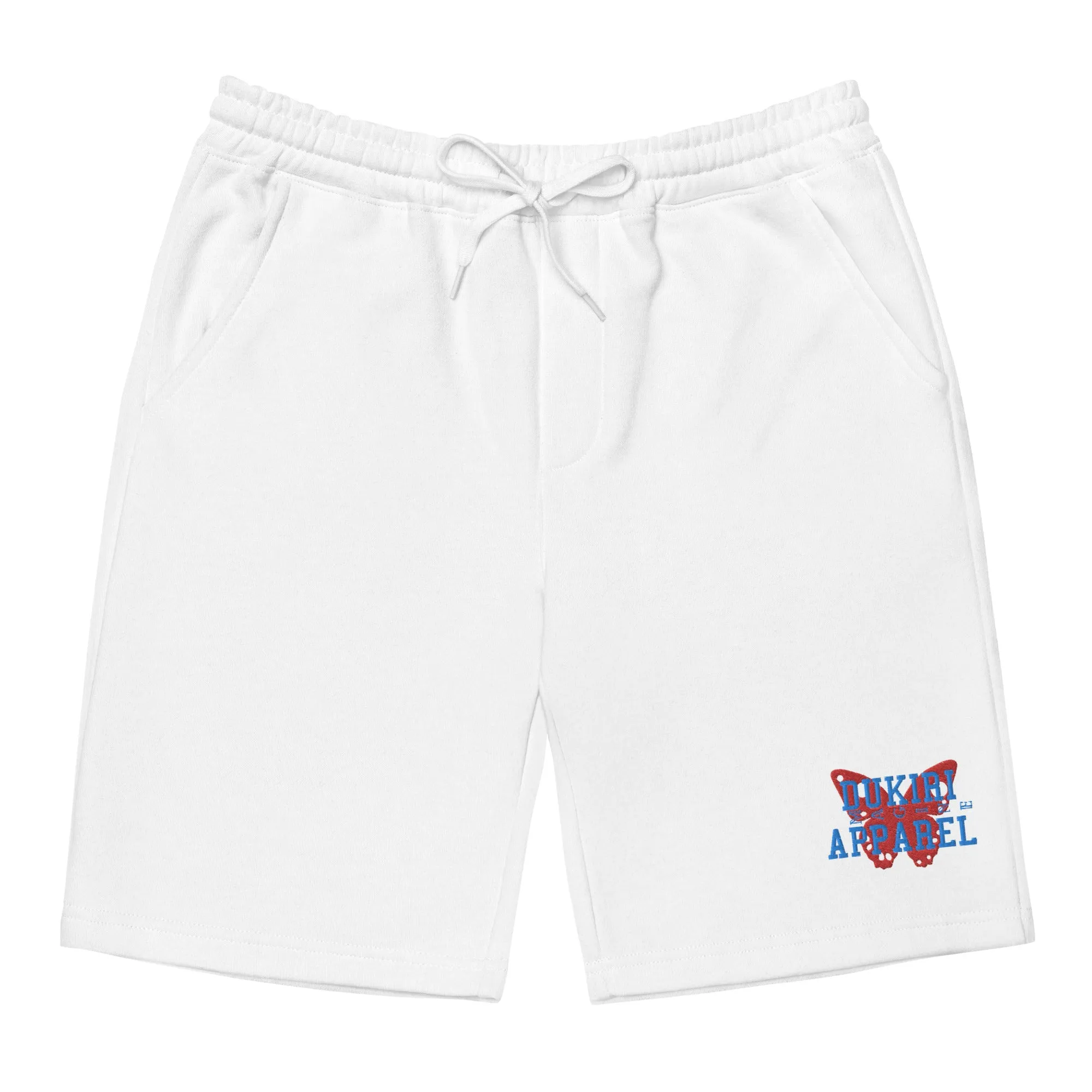 Cotton face fleece shorts-Embroidered Butterfly Imagine