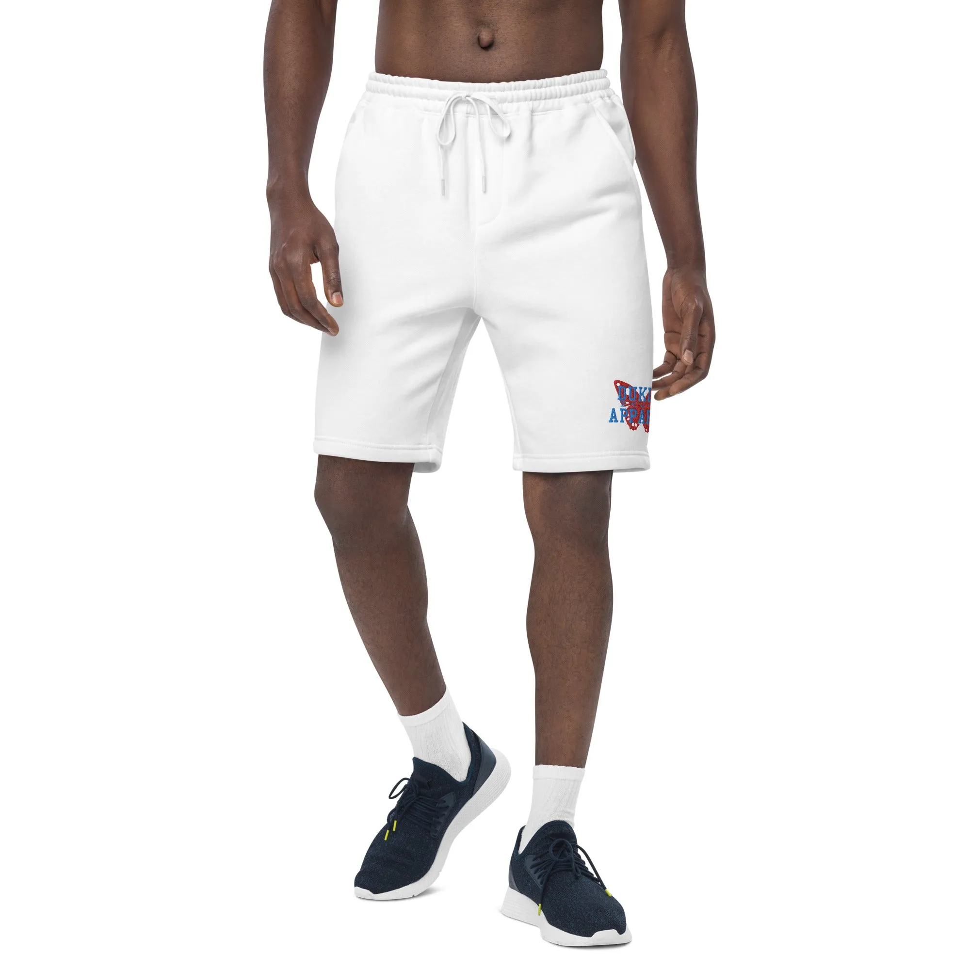 Cotton face fleece shorts-Embroidered Butterfly Imagine