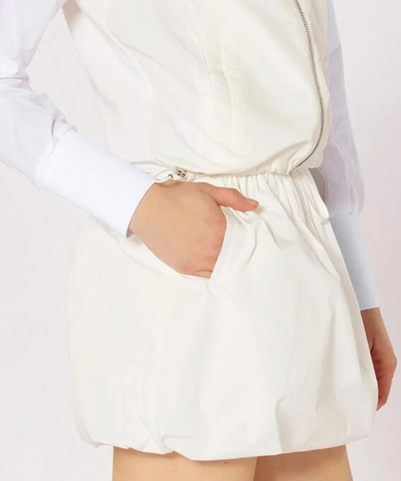 CREVE NINE: String Balloon Skirt - White