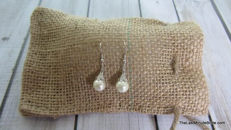 Cubic Zirconia and Pearl Dangle Earrings