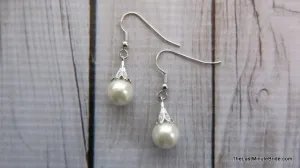 Cubic Zirconia and Pearl Dangle Earrings