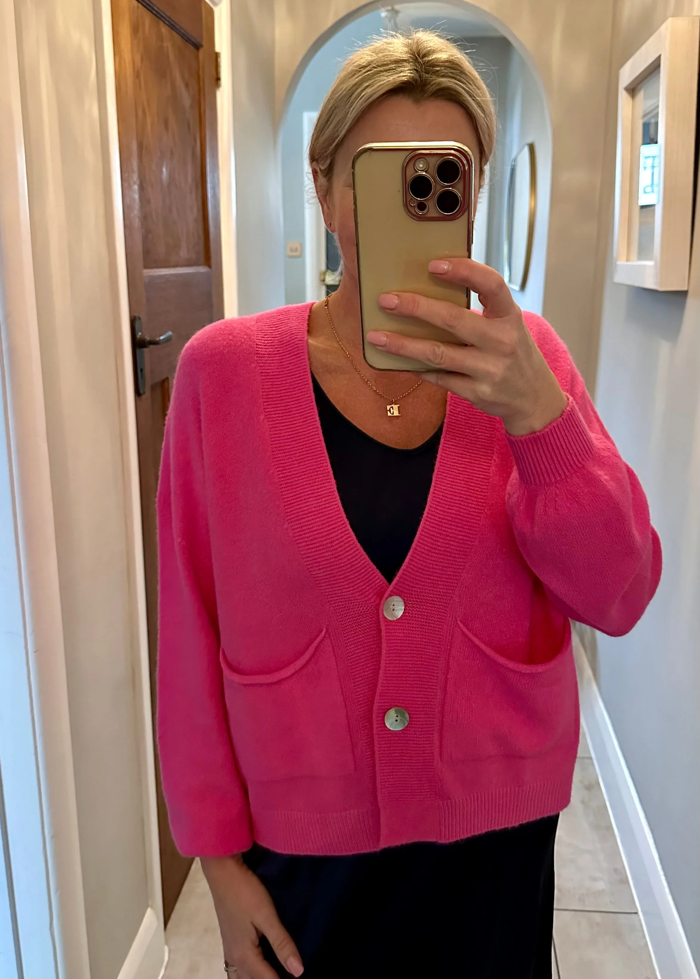 Dark Grey 2 Button Cardigan