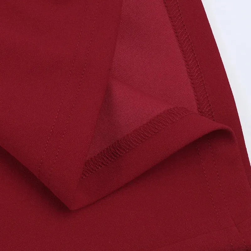 demi bow strapless midi dress in merlot