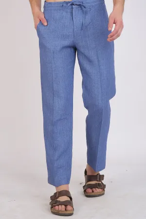 Denim Chambray Drawstring Pants