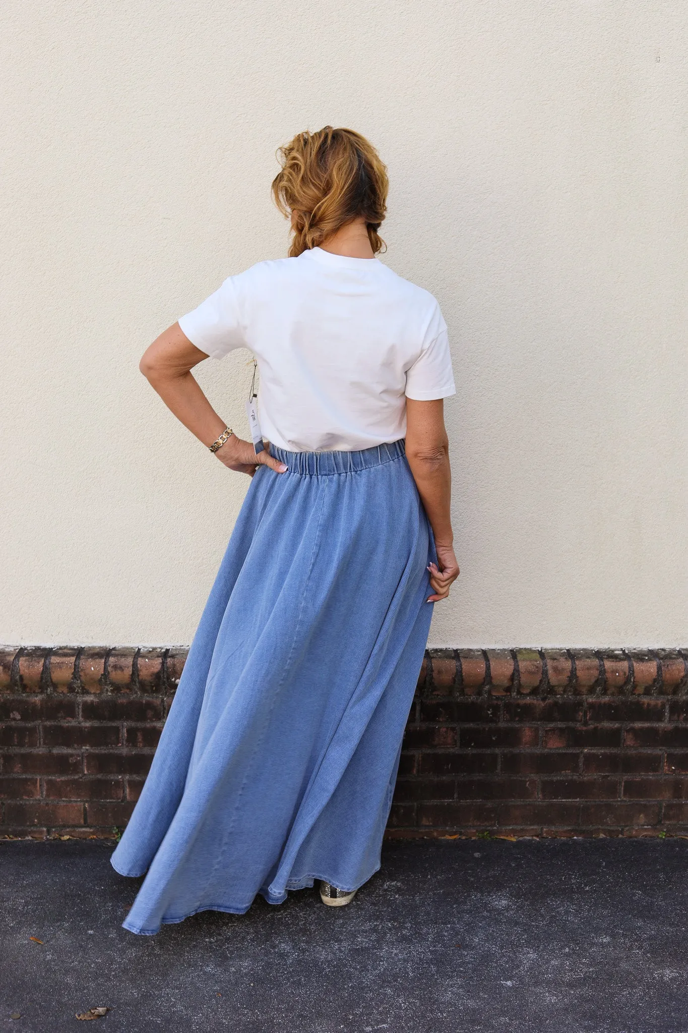 Denim Zipper Skirt