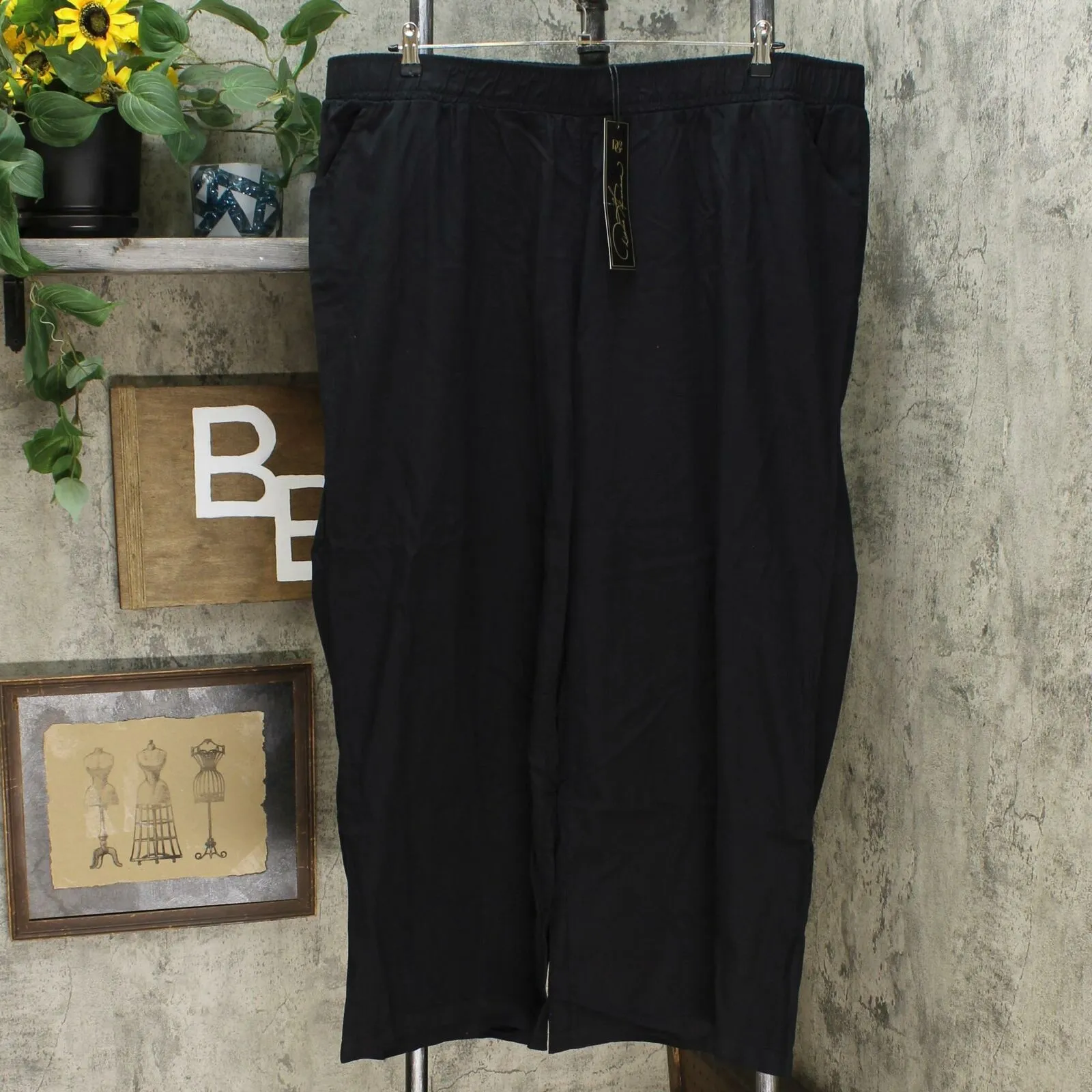 DG2 by Diane Gilman Women's Plus Size Soft Denim Wide Leg Pants