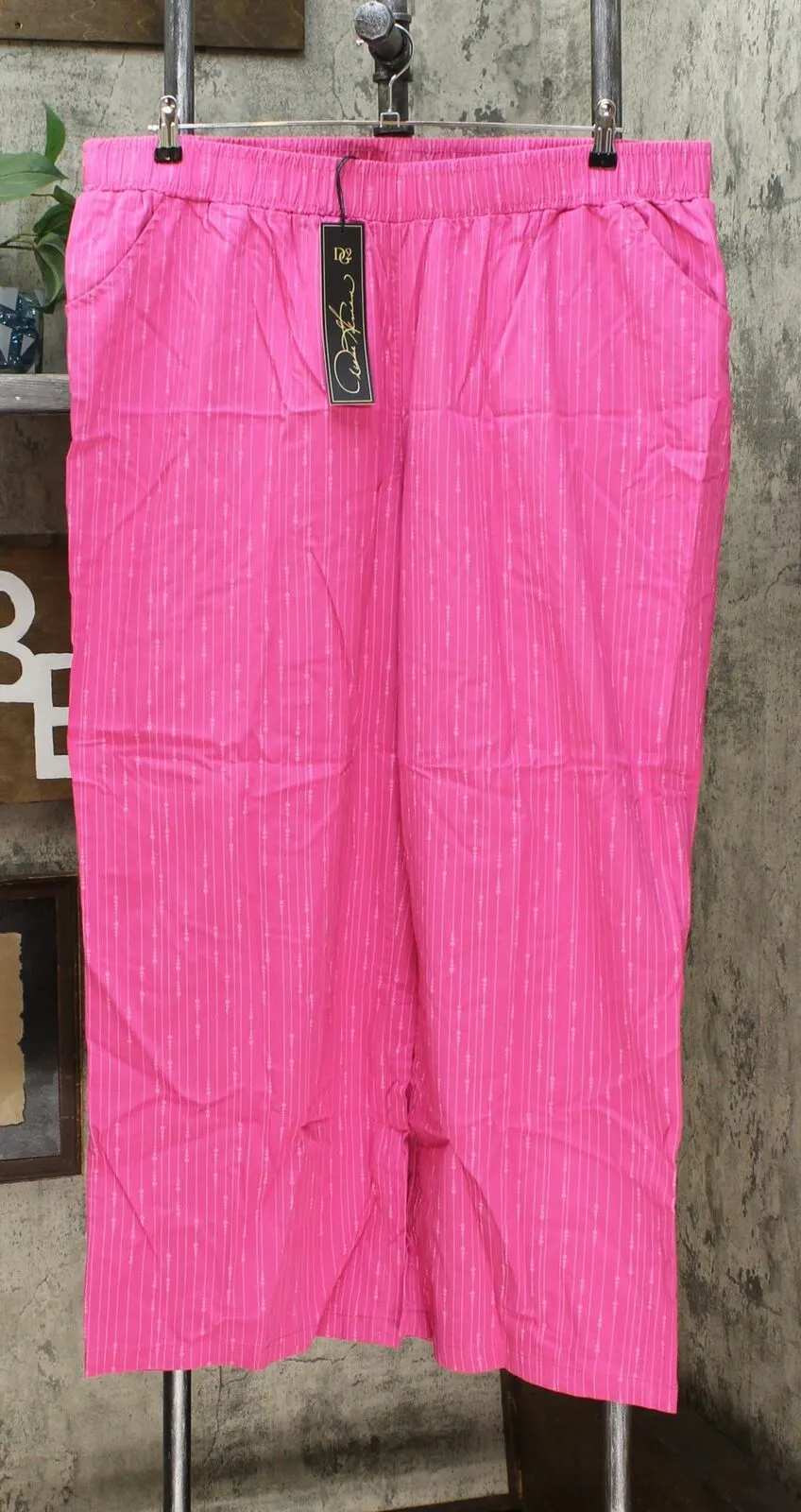 DG2 by Diane Gilman Women's Plus Size SoftCell Chambray Wide Leg Pants