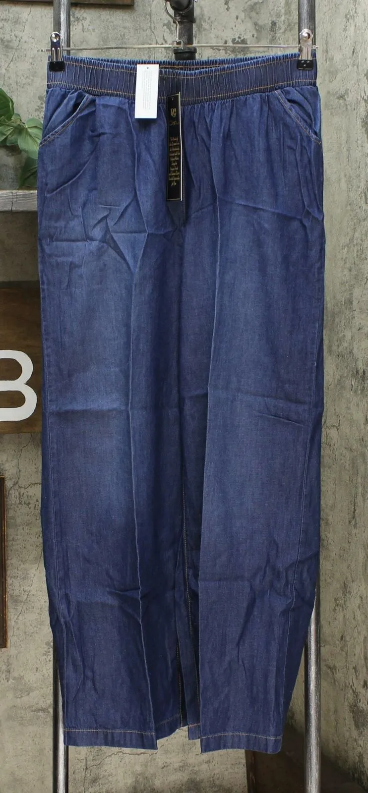 DG2 by Diane Gilman Women's SoftCell Denim Wide Leg Pants