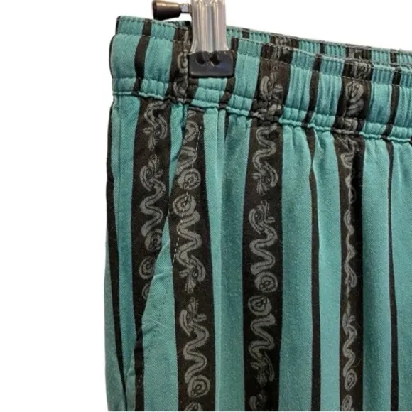 Disney Haunted Mansion Pajama Pants Size XS Green Black Striped Sleep Lounge