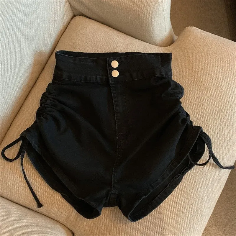 Drawstring Denim Shorts ER5771